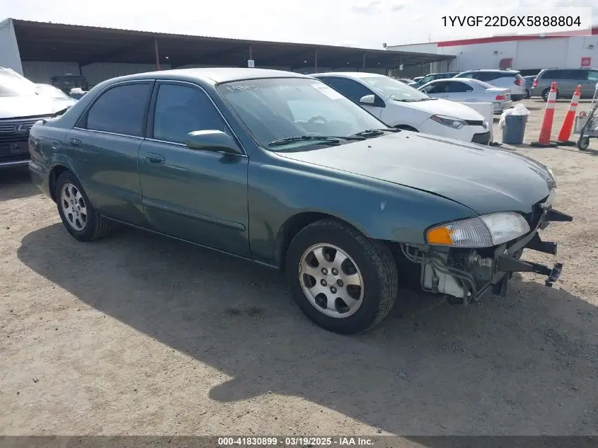 1999 Mazda 626 Es V6/Lx (V6) VIN: 1YVGF22D6X5888804 Lot: 41830899