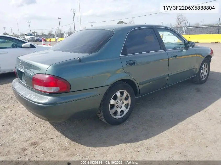 1999 Mazda 626 Es V6/Lx (V6) VIN: 1YVGF22D6X5888804 Lot: 41830899