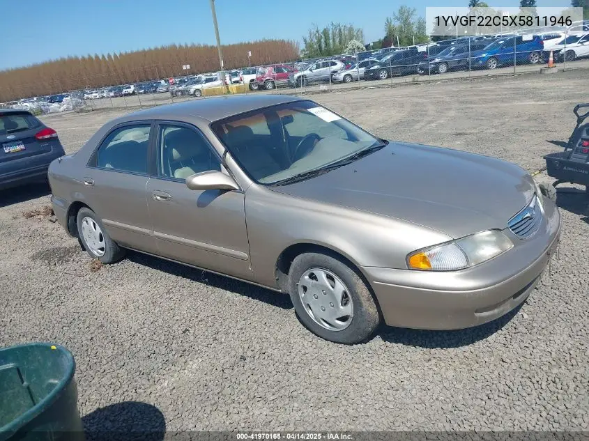 1999 Mazda 626 Es/Lx VIN: 1YVGF22C5X5811946 Lot: 41970165