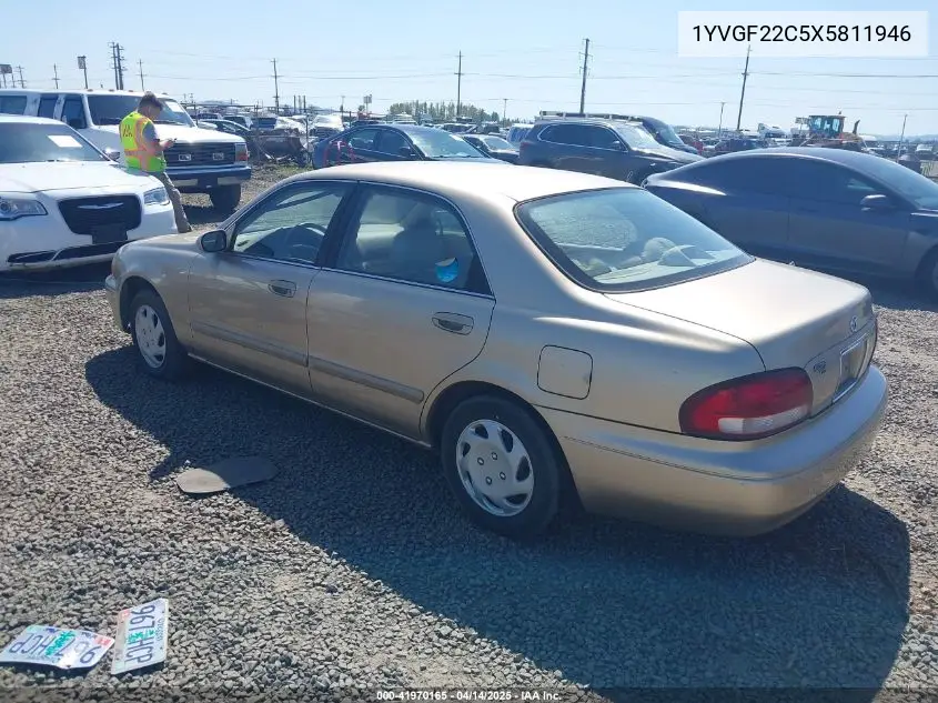 1999 Mazda 626 Es/Lx VIN: 1YVGF22C5X5811946 Lot: 41970165