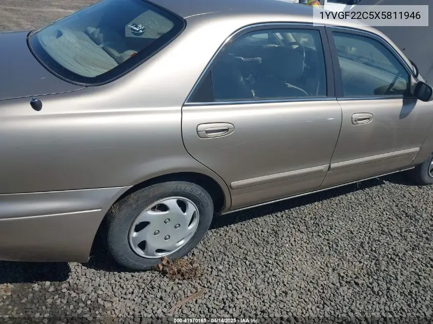 1999 Mazda 626 Es/Lx VIN: 1YVGF22C5X5811946 Lot: 41970165