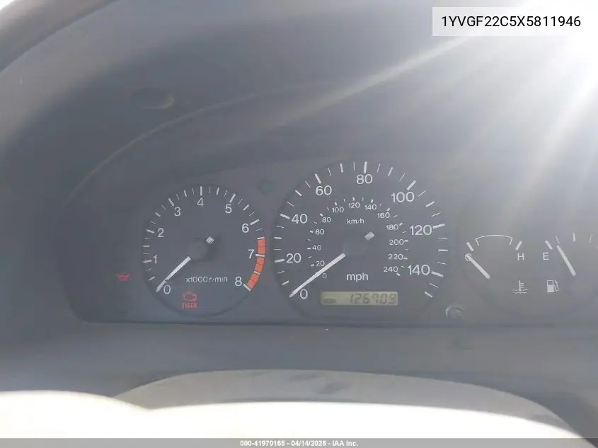 1999 Mazda 626 Es/Lx VIN: 1YVGF22C5X5811946 Lot: 41970165