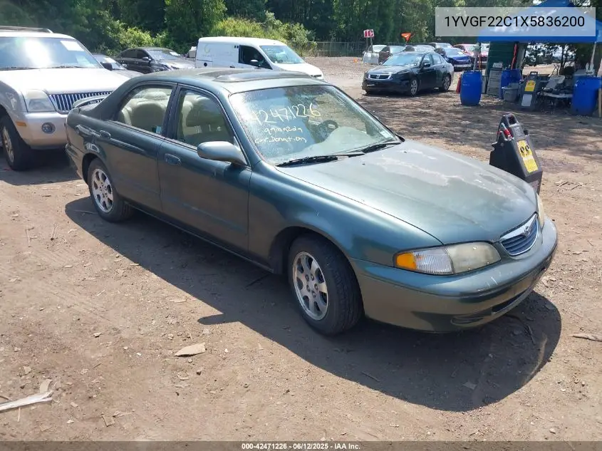 1999 Mazda 626 Es/Lx VIN: 1YVGF22C1X5836200 Lot: 42471226