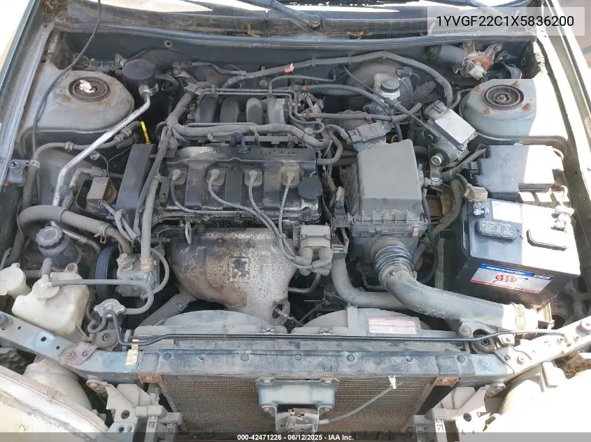 1999 Mazda 626 Es/Lx VIN: 1YVGF22C1X5836200 Lot: 42471226