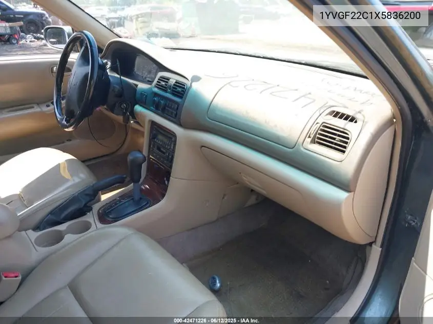 1999 Mazda 626 Es/Lx VIN: 1YVGF22C1X5836200 Lot: 42471226
