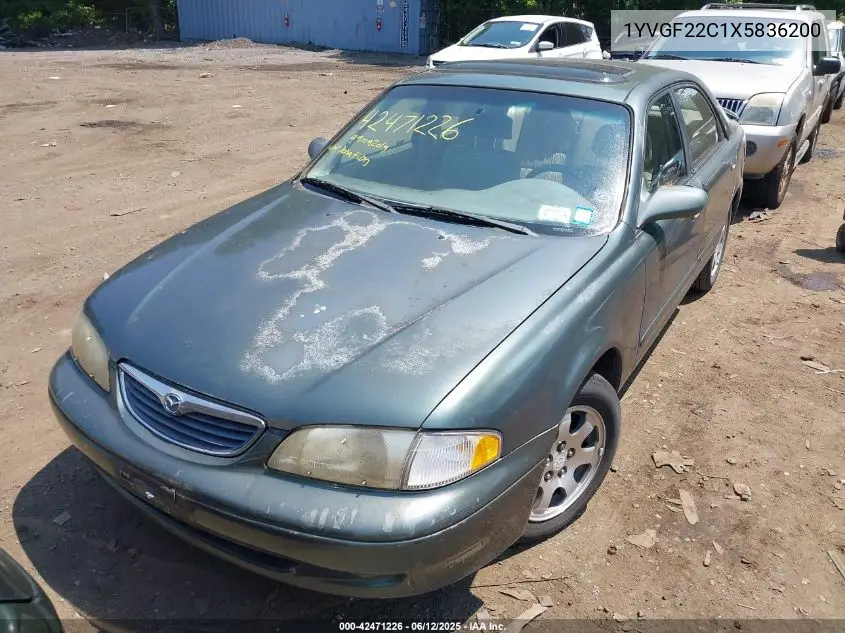 1999 Mazda 626 Es/Lx VIN: 1YVGF22C1X5836200 Lot: 42471226