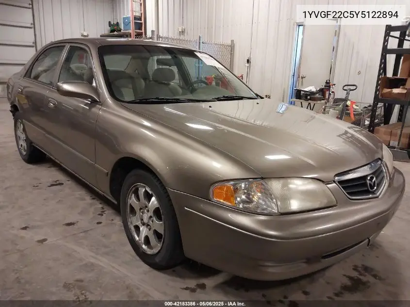 2000 Mazda 626 Es/Lx VIN: 1YVGF22C5Y5122894 Lot: 42183386