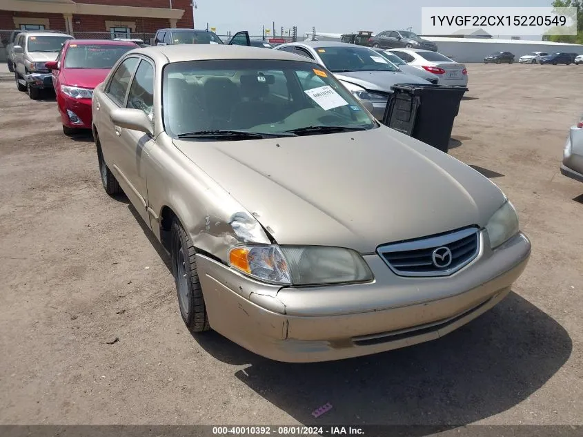 2001 Mazda 626 Es/Lx VIN: 1YVGF22CX15220549 Lot: 40010392