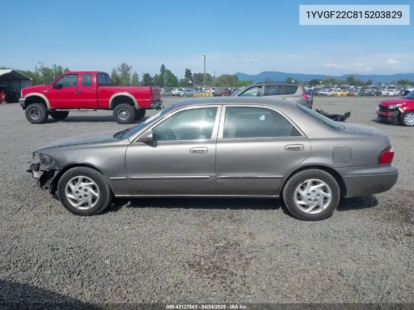 2001 Mazda 626 Es/Lx VIN: 1YVGF22C815203829 Lot: 42127883