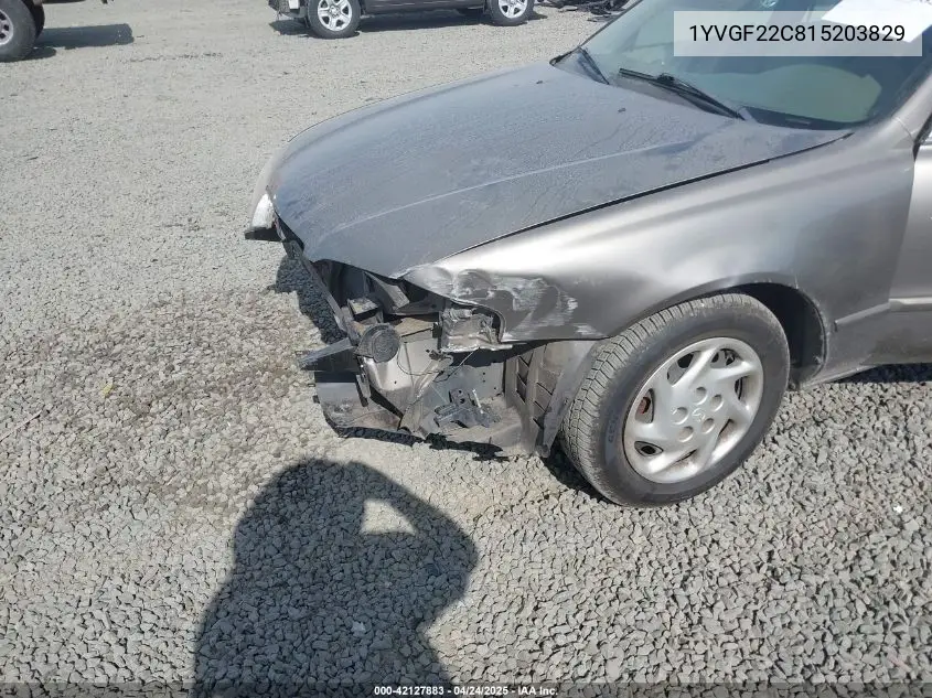 2001 Mazda 626 Es/Lx VIN: 1YVGF22C815203829 Lot: 42127883
