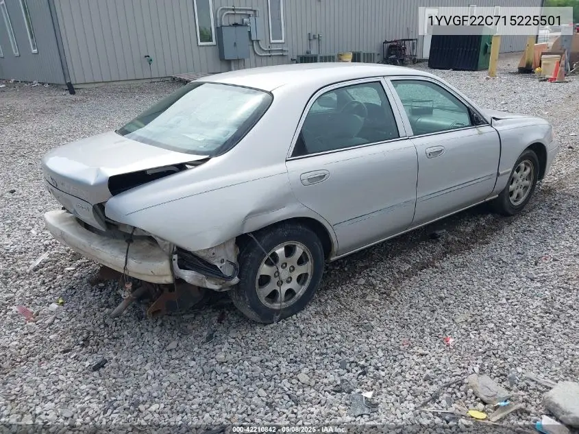 2001 Mazda 626 Es/Lx VIN: 1YVGF22C715225501 Lot: 42210842