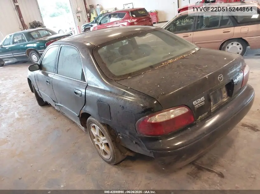 2001 Mazda 626 Es V6/Lx V6 VIN: 1YVGF22D515244864 Lot: 42595990