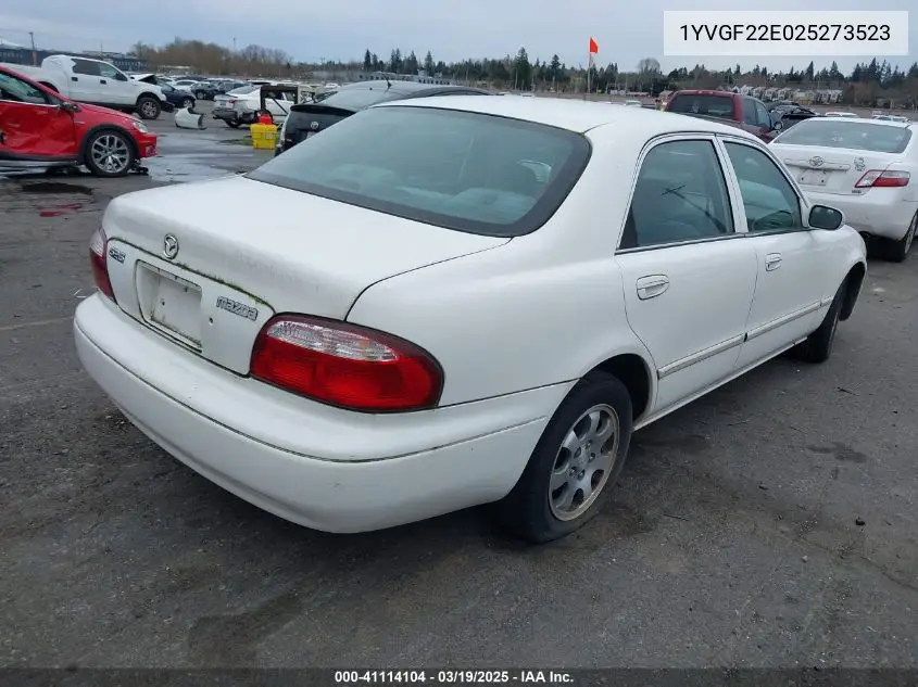 2002 Mazda 626 Lx VIN: 1YVGF22E025273523 Lot: 41114104