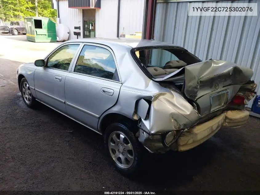 2002 Mazda 626 Lx VIN: 1YVGF22C725302076 Lot: 42161224