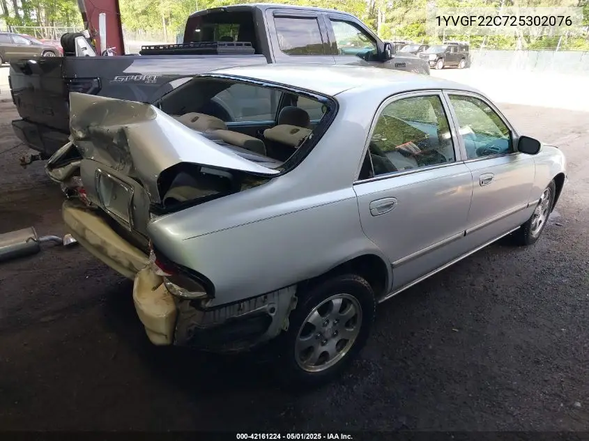 2002 Mazda 626 Lx VIN: 1YVGF22C725302076 Lot: 42161224