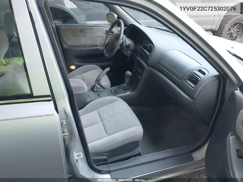 2002 Mazda 626 Lx VIN: 1YVGF22C725302076 Lot: 42161224