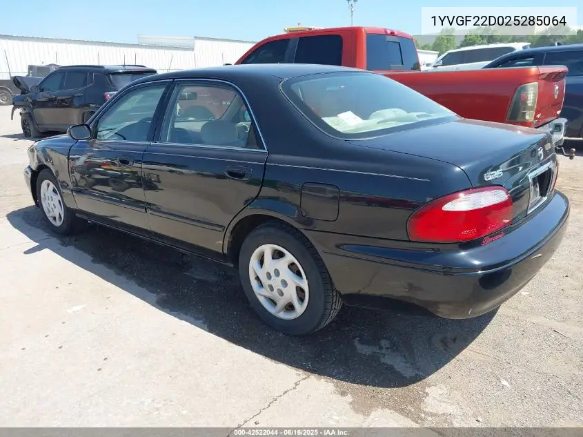 2002 Mazda 626 Es V6/Lx V6 VIN: 1YVGF22D025285064 Lot: 42522044