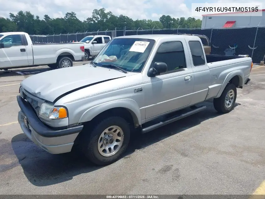 2004 Mazda B3000 Ds VIN: 4F4YR16U94TM05195 Lot: 42706853