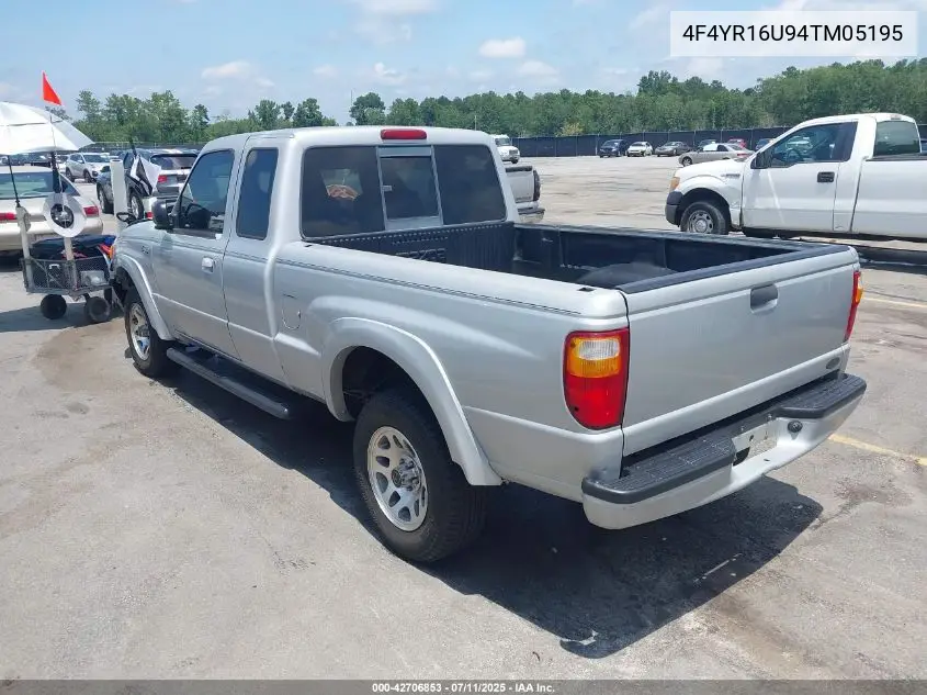 2004 Mazda B3000 Ds VIN: 4F4YR16U94TM05195 Lot: 42706853