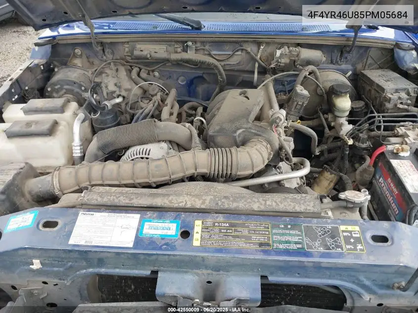 2005 Mazda B3000 VIN: 4F4YR46U85PM05684 Lot: 42550009
