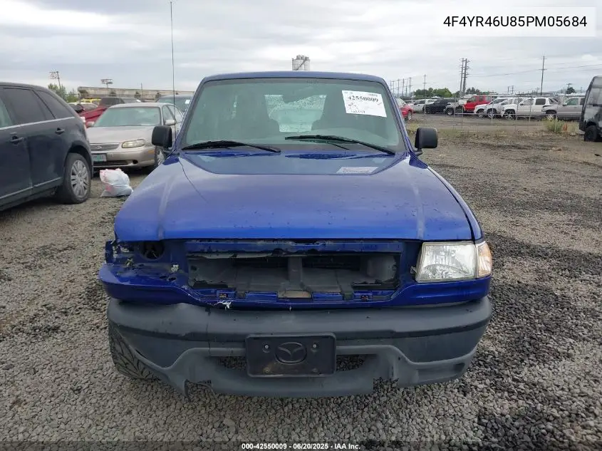 2005 Mazda B3000 VIN: 4F4YR46U85PM05684 Lot: 42550009