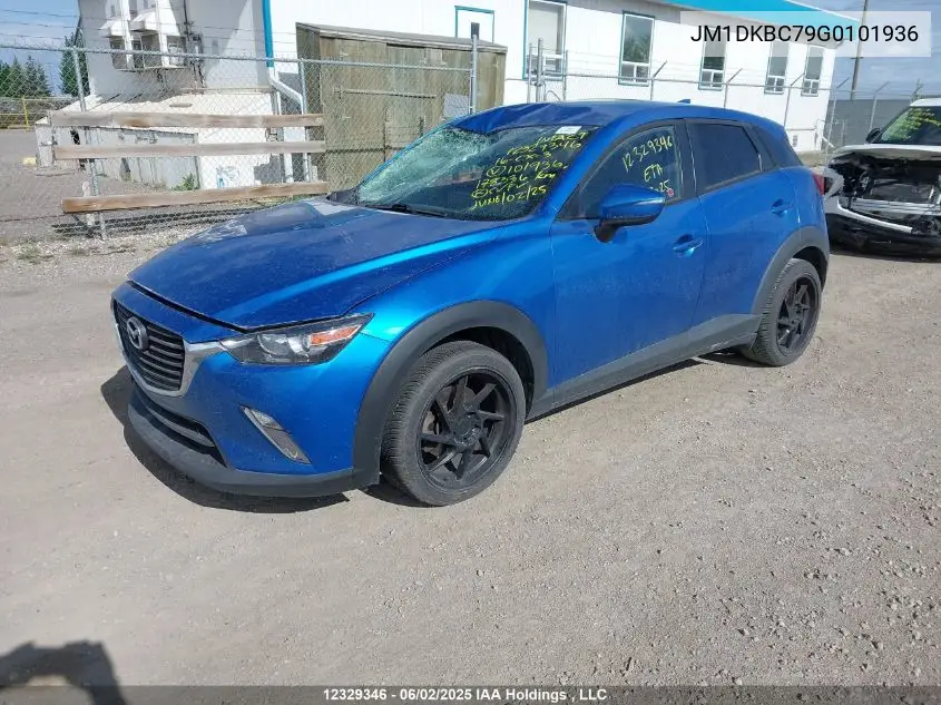 2016 Mazda Cx-3 Touring VIN: JM1DKBC79G0101936 Lot: 12329346