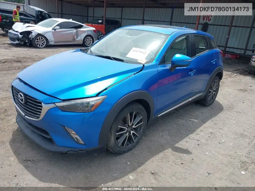 2016 Mazda Cx-3 Grand Touring VIN: JM1DKFD78G0134173 Lot: 42179942
