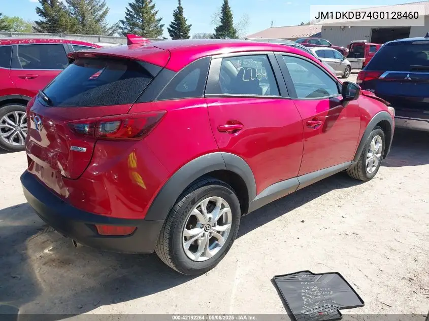 2016 Mazda Cx-3 Sport VIN: JM1DKDB74G0128460 Lot: 42192264