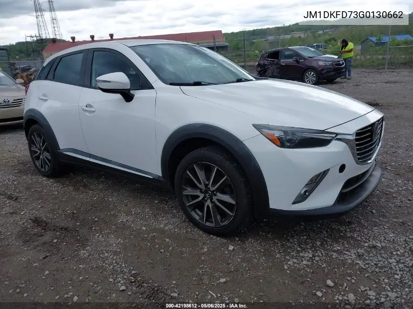 2016 Mazda Cx-3 Grand Touring VIN: JM1DKFD73G0130662 Lot: 42198612