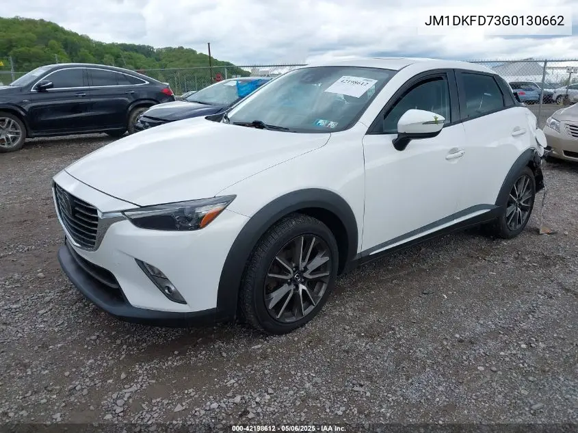 2016 Mazda Cx-3 Grand Touring VIN: JM1DKFD73G0130662 Lot: 42198612