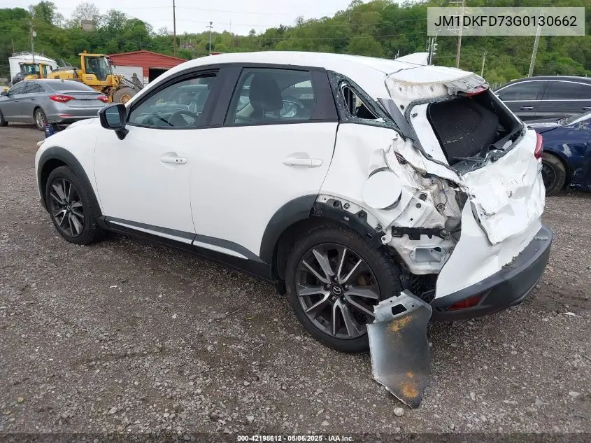 2016 Mazda Cx-3 Grand Touring VIN: JM1DKFD73G0130662 Lot: 42198612