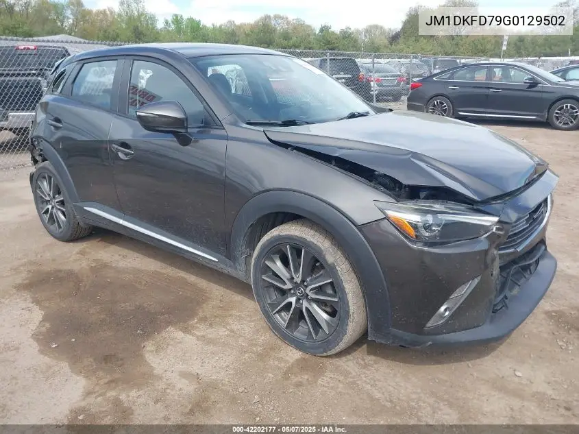 2016 Mazda Cx-3 Grand Touring VIN: JM1DKFD79G0129502 Lot: 42202177