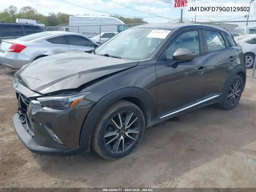 2016 Mazda Cx-3 Grand Touring VIN: JM1DKFD79G0129502 Lot: 42202177