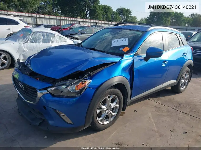 2016 Mazda Cx-3 Touring VIN: JM1DKDC74G0140221 Lot: 42214534