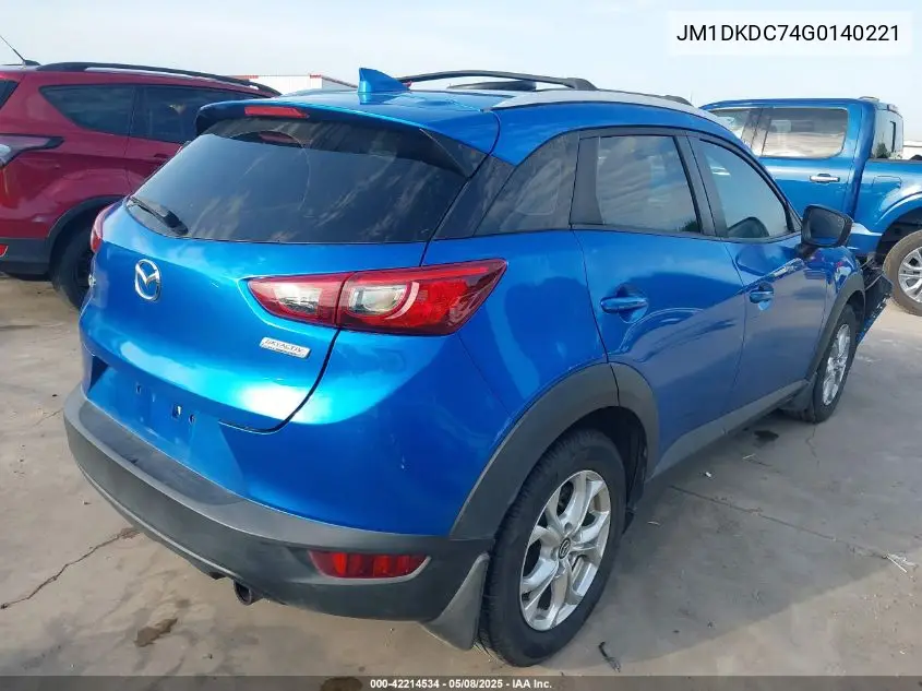2016 Mazda Cx-3 Touring VIN: JM1DKDC74G0140221 Lot: 42214534