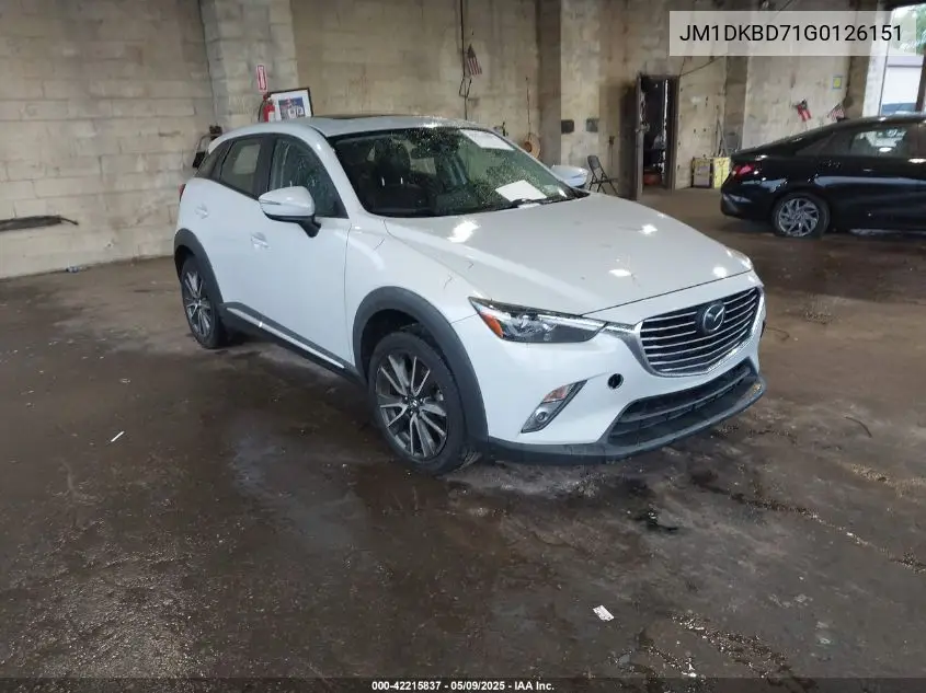 2016 Mazda Cx-3 Grand Touring VIN: JM1DKBD71G0126151 Lot: 42215837