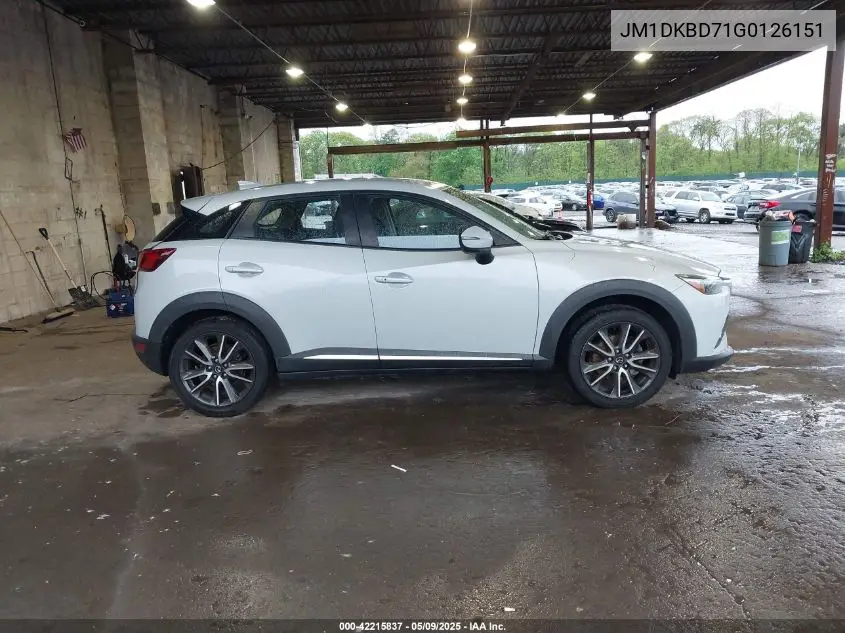 2016 Mazda Cx-3 Grand Touring VIN: JM1DKBD71G0126151 Lot: 42215837