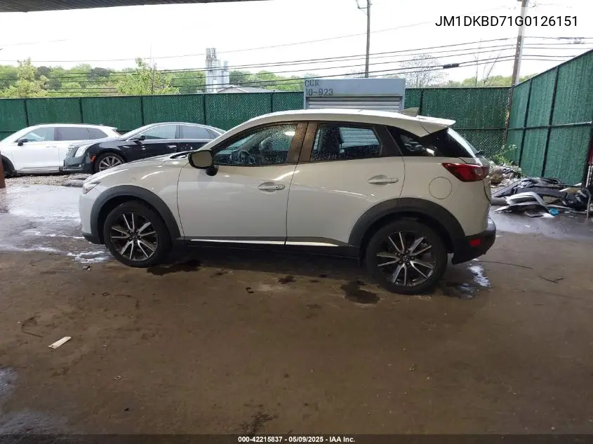 2016 Mazda Cx-3 Grand Touring VIN: JM1DKBD71G0126151 Lot: 42215837
