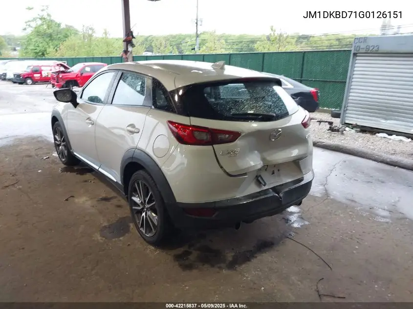 2016 Mazda Cx-3 Grand Touring VIN: JM1DKBD71G0126151 Lot: 42215837