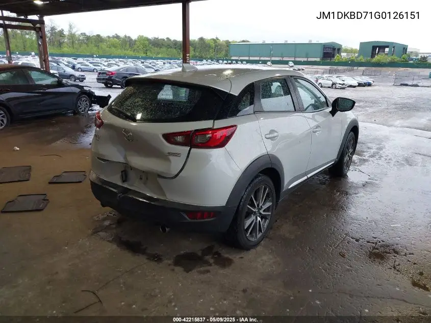 2016 Mazda Cx-3 Grand Touring VIN: JM1DKBD71G0126151 Lot: 42215837