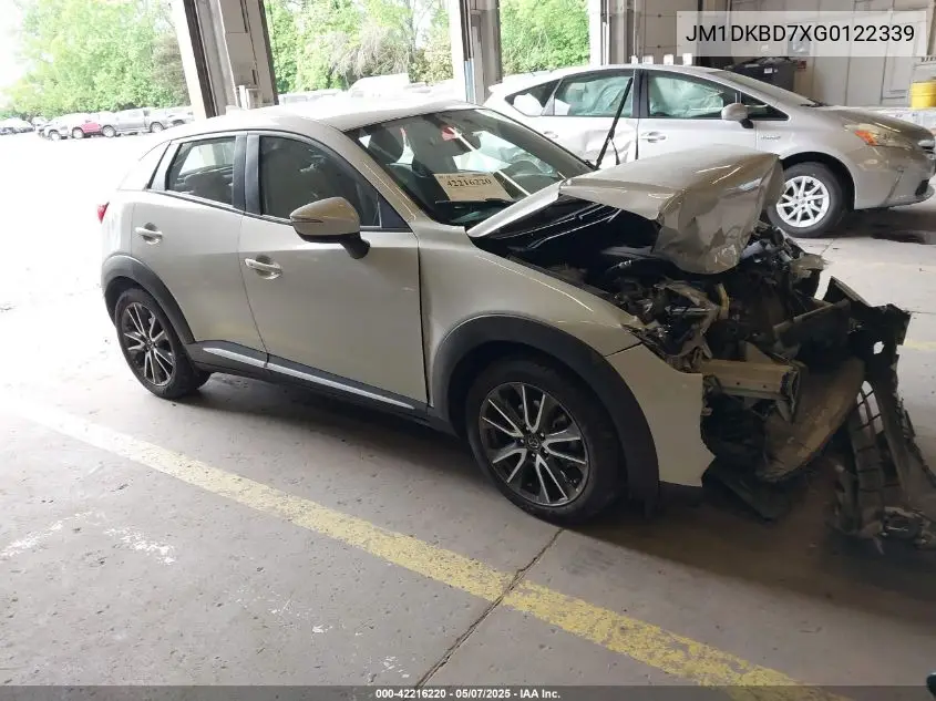 2016 Mazda Cx-3 Grand Touring VIN: JM1DKBD7XG0122339 Lot: 42216220