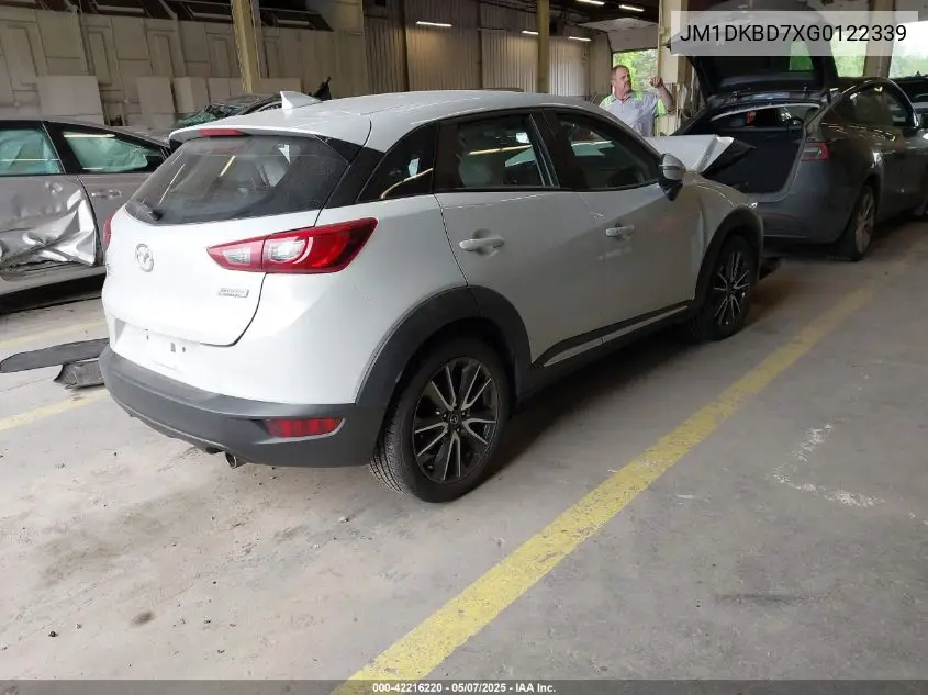 2016 Mazda Cx-3 Grand Touring VIN: JM1DKBD7XG0122339 Lot: 42216220
