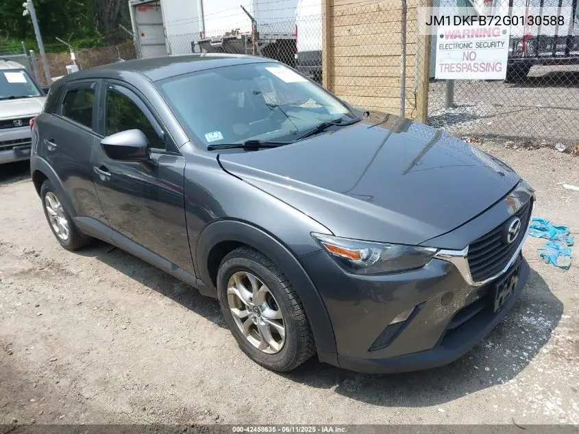 2016 Mazda Cx-3 Sport VIN: JM1DKFB72G0130588 Lot: 42458635