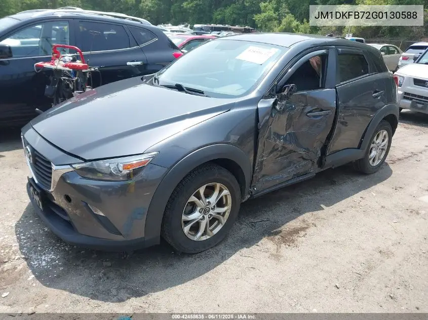 2016 Mazda Cx-3 Sport VIN: JM1DKFB72G0130588 Lot: 42458635