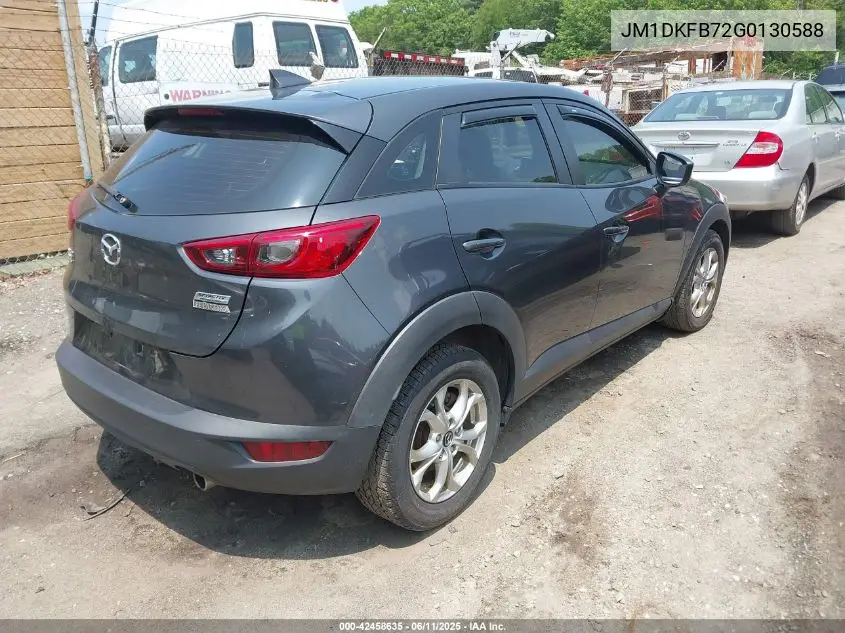 2016 Mazda Cx-3 Sport VIN: JM1DKFB72G0130588 Lot: 42458635