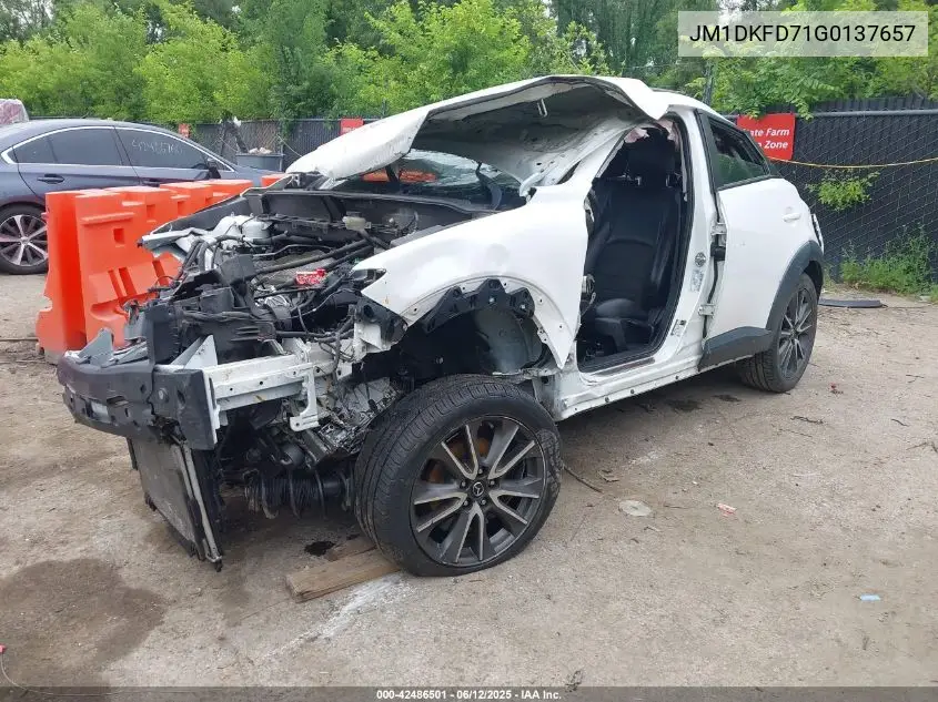 2016 Mazda Cx-3 Grand Touring VIN: JM1DKFD71G0137657 Lot: 42486501