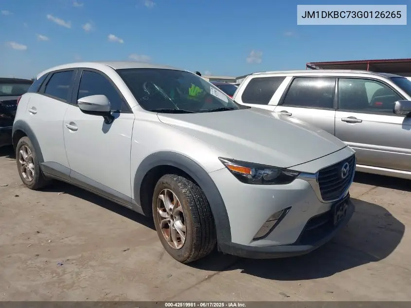 2016 Mazda Cx-3 Touring VIN: JM1DKBC73G0126265 Lot: 42519981