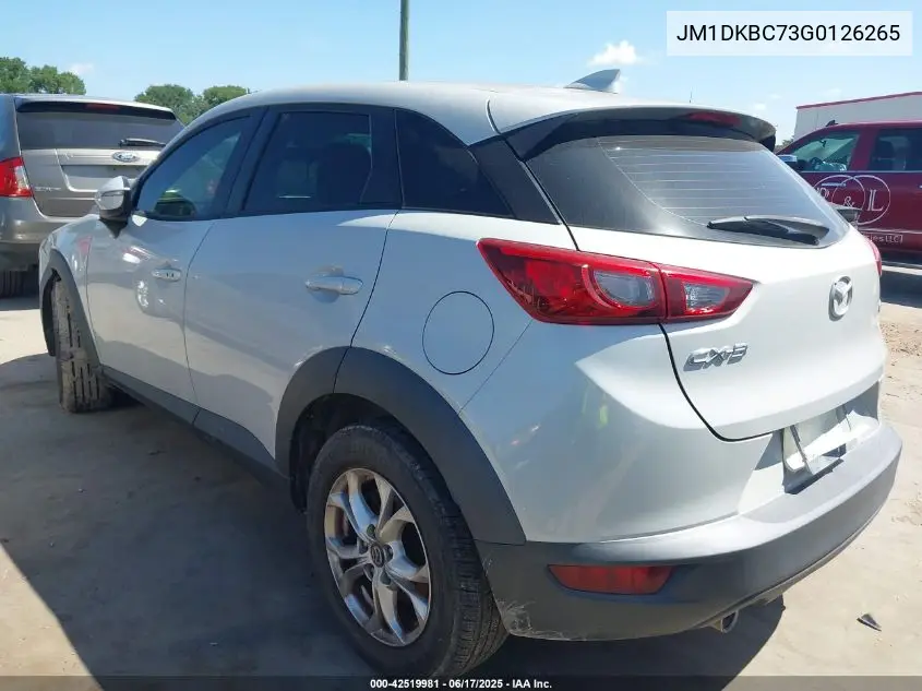 2016 Mazda Cx-3 Touring VIN: JM1DKBC73G0126265 Lot: 42519981