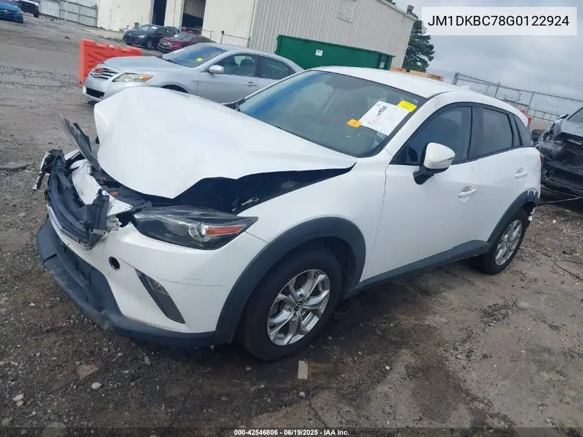 2016 Mazda Cx-3 Touring VIN: JM1DKBC78G0122924 Lot: 42546806