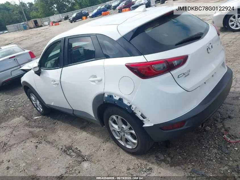 2016 Mazda Cx-3 Touring VIN: JM1DKBC78G0122924 Lot: 42546806